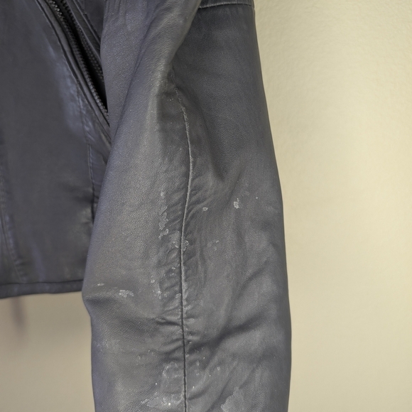 Tahari Black Leather Jacket for Women - Picture 8 of 16